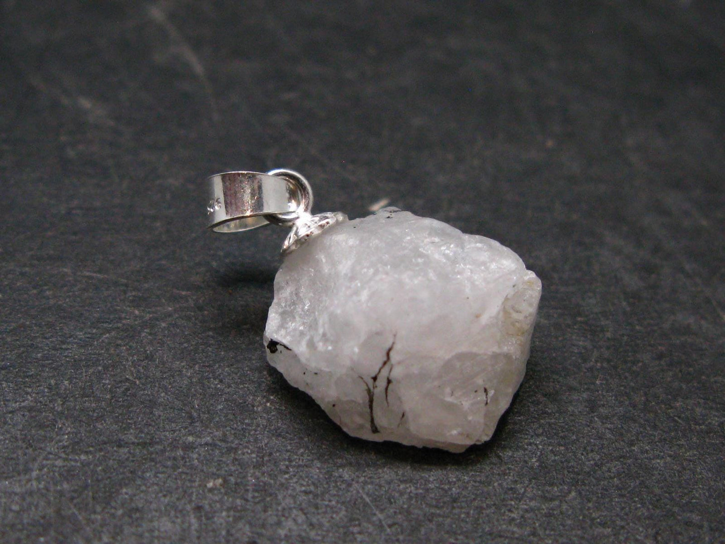 Phenakite Phenacite Crystal Silver Pendant from Russia - 0.7" - 1.57 Grams