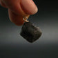 Apache Tear Obsidian Crystal Silver Pendant From Mexico - 0.8" - 2.17 Grams