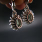 Moldavite Tektite Silver Earrings from Czech Republic - 3.41 Grams