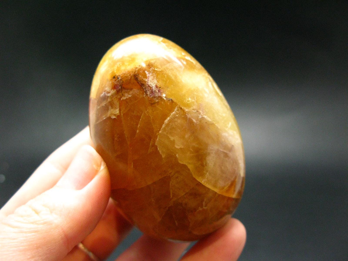 Yellow Fluorite Crystal Egg From China - 2.6" - 236.68 Grams
