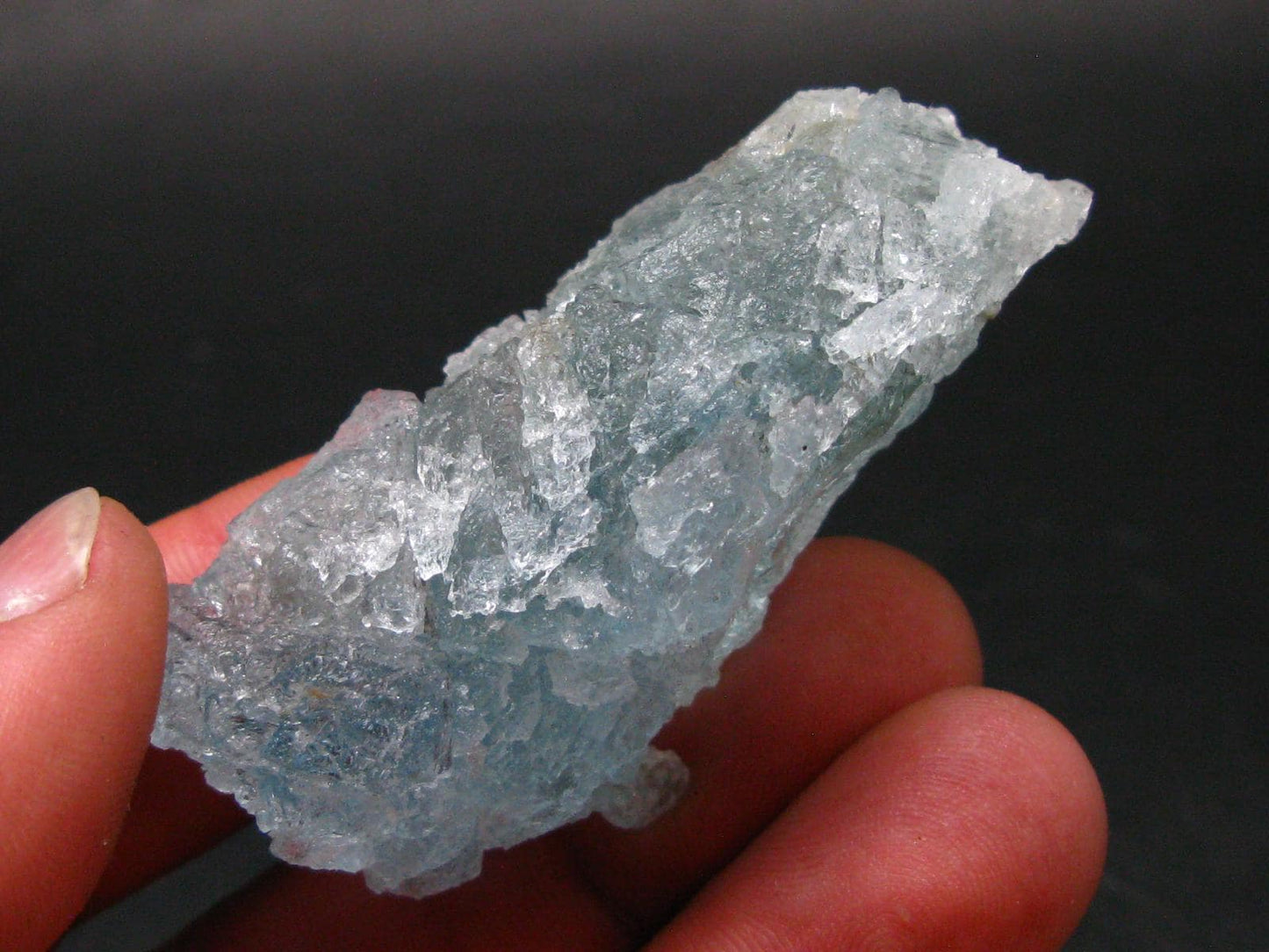 Gem Aquamarine Etched Crystal Blue Beryl From Brazil - 44.91 Grams - 2.5"