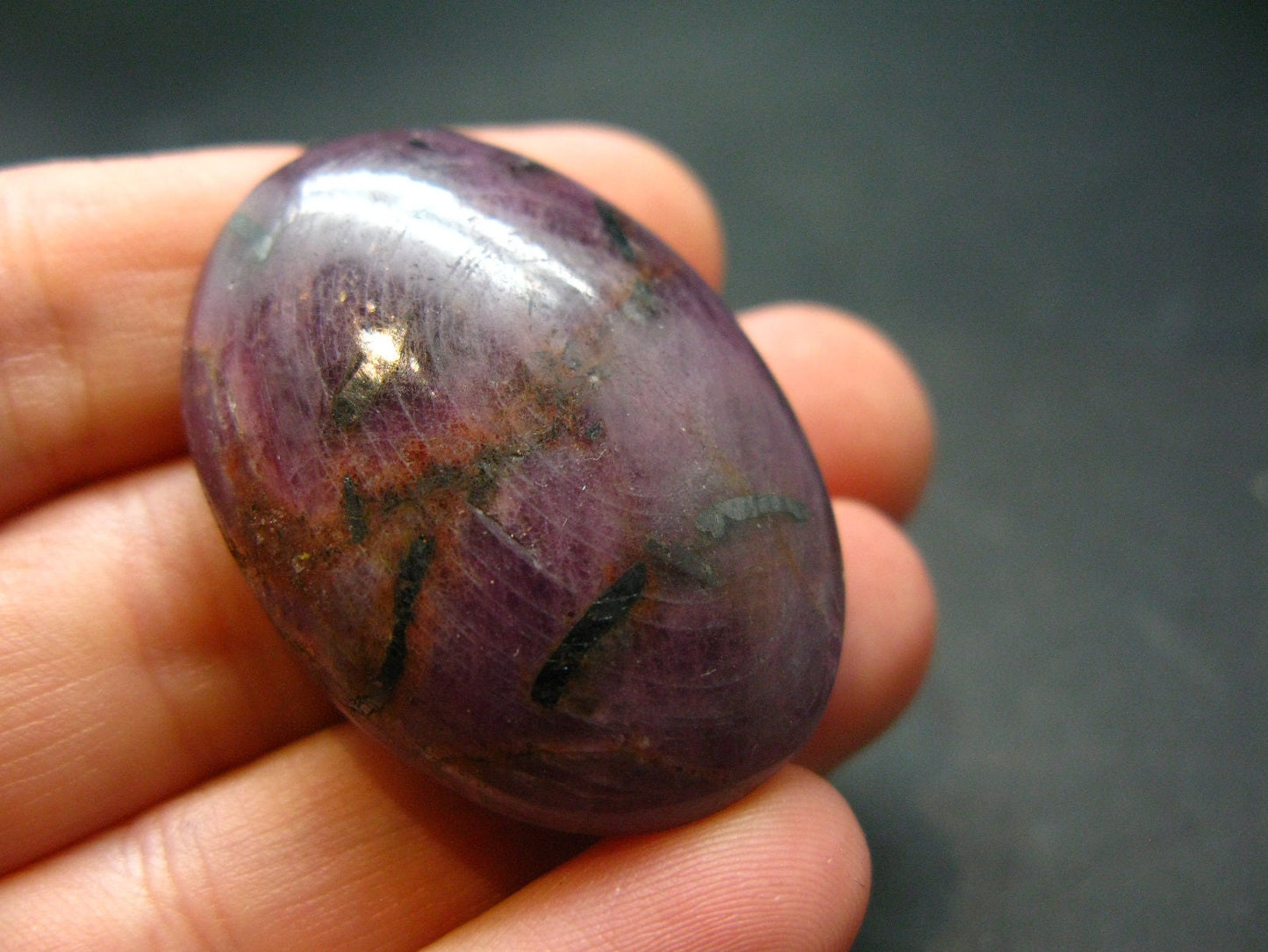 Tumbled Genuine Ruby Corundum from India - 1.4" - 25.70 Grams
