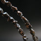 Raw Black Diamond Genuine Necklace - 7.11 Grams - 18 Inches - 5 mm Crystal Beads