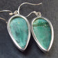 Queen of Green!! Vivid Vibrant Green Malachite Dangling SS Earrings - 1.7" - 9.9 Grams
