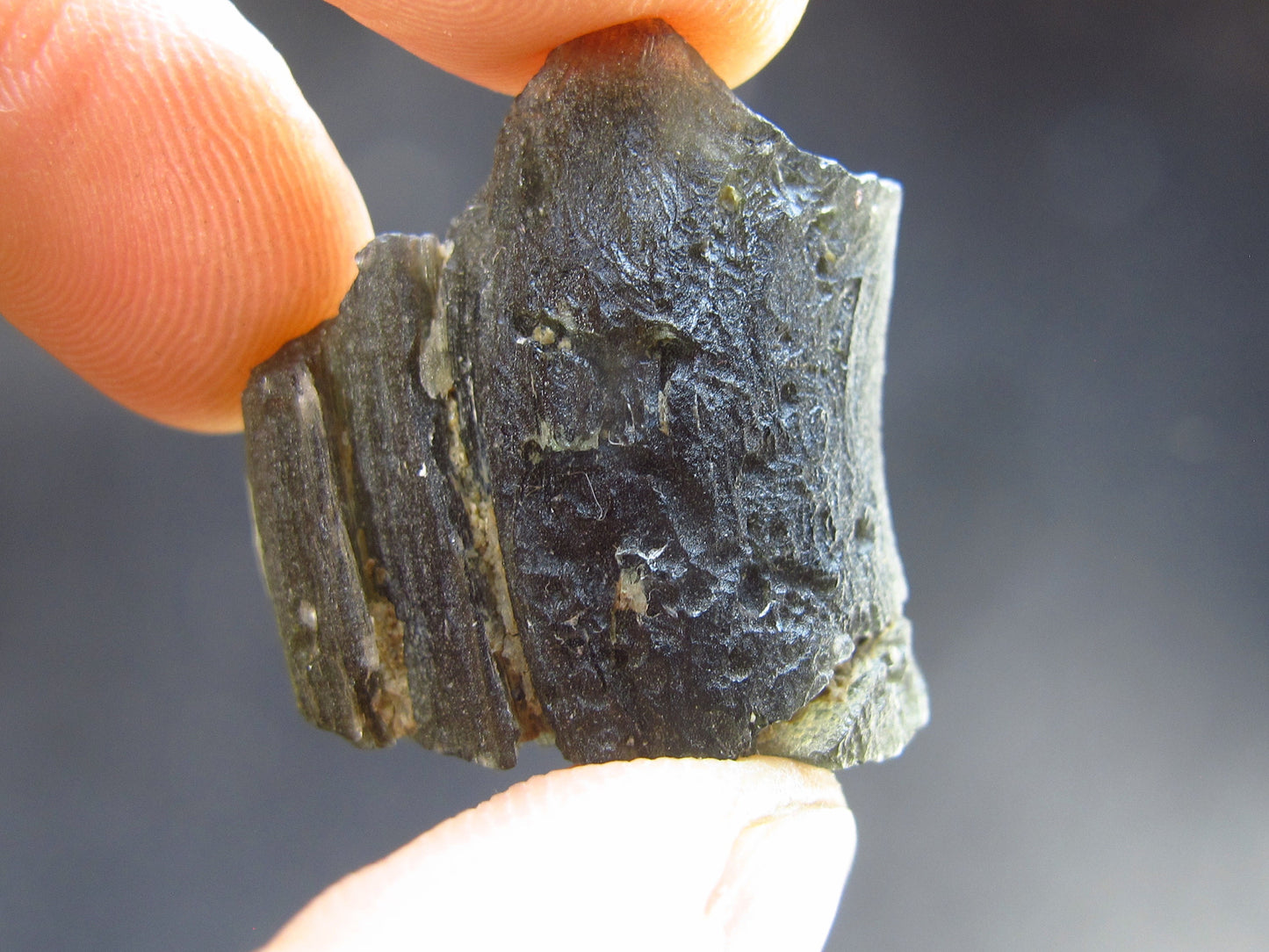 Moldavite Tektite Raw Piece from Czech Republic - 1.0" - 35.2 Carats - 7.0 Grams