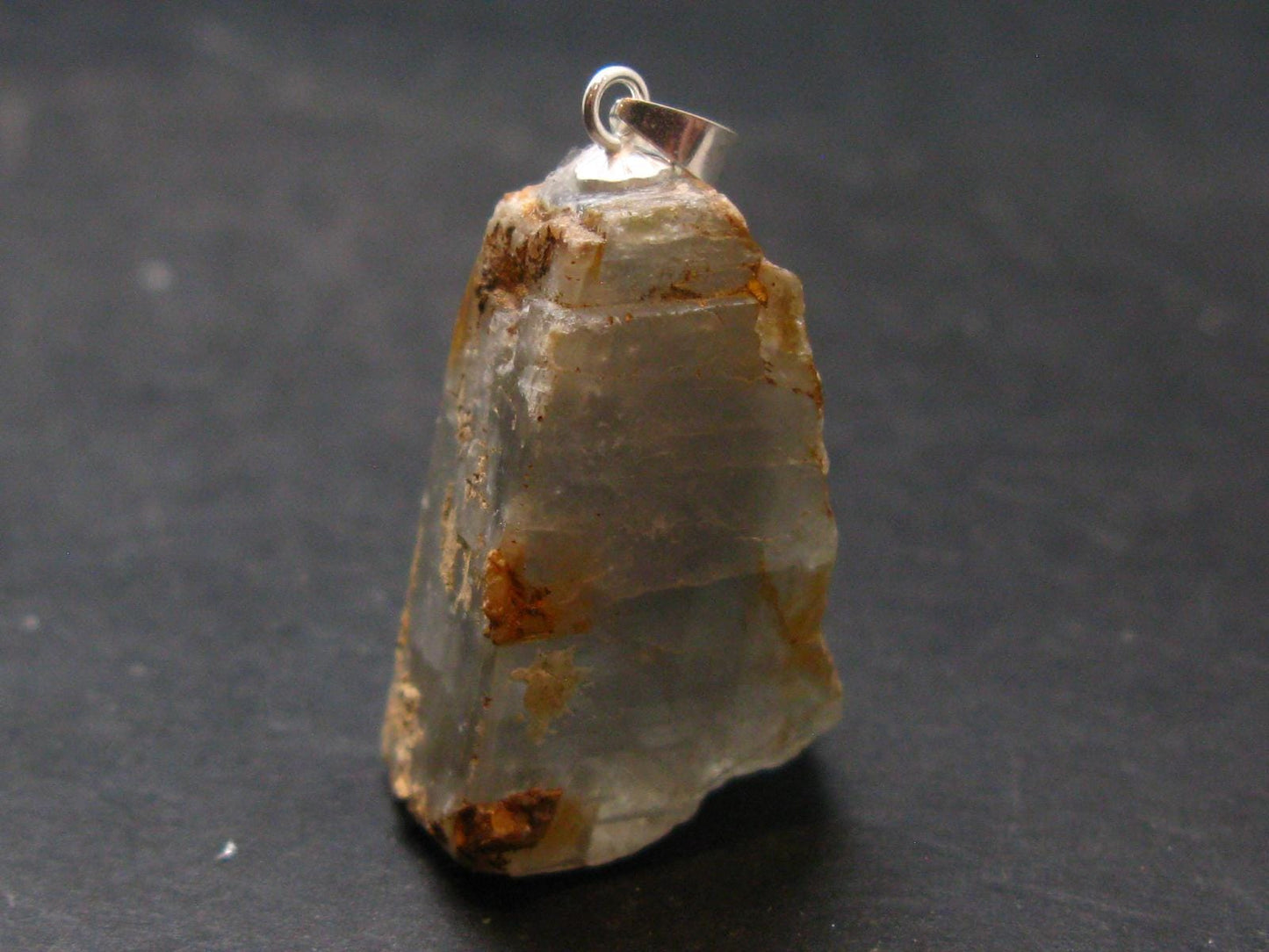 Barite Crystal Silver Pendant From USA - 1.3" - 14.21 Grams