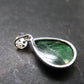 Extremely Rare Natural Maw Sit Sit Crystal Silver Pendant from Myanmar - 1.2" - 4.18 Grams