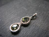 Moldavite Tektite Silver Pendant from Czech Republic - 1.3" - 2.28 Grams