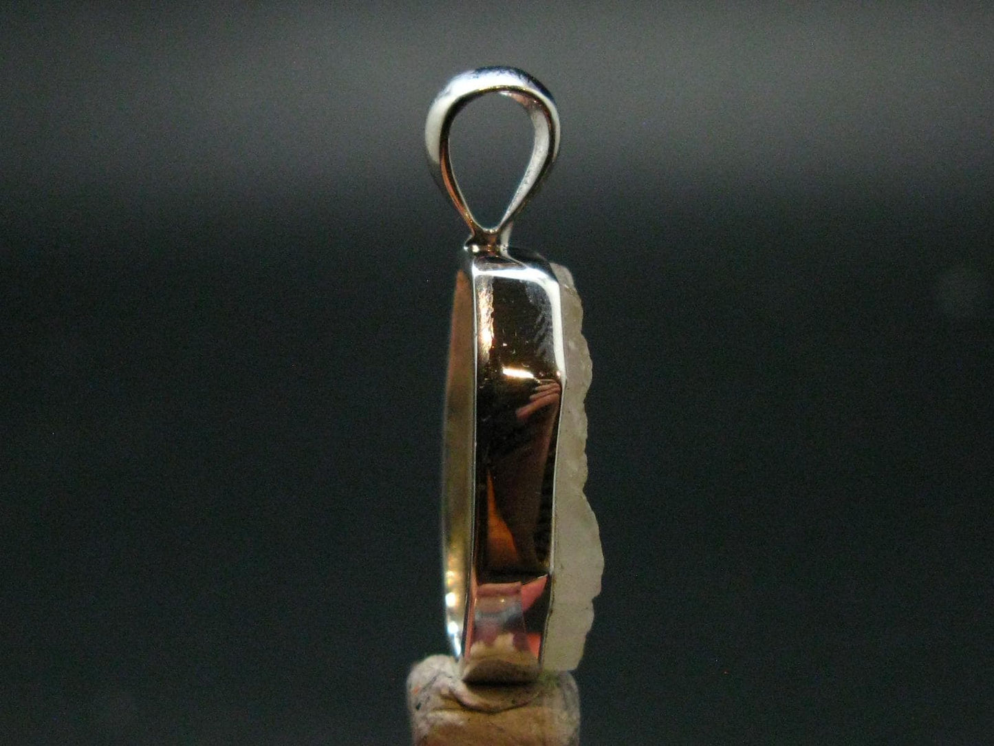 Very Rare White Cryolite 925 Silver Pendant from Greenland - 1.0" - 3.24 Grams
