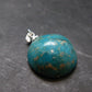 Genuine Turquoise Silver Pendant From Sleeping Beauty Arizona - 1.1" - 6.07 Grams