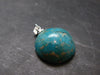 Genuine Turquoise Silver Pendant From Sleeping Beauty Arizona - 1.1" - 6.07 Grams