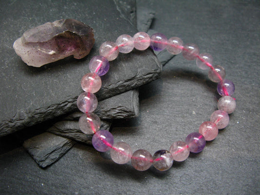 Super 7 Genuine Bracelet ~ 7 Inches ~ 8mm Round Beads