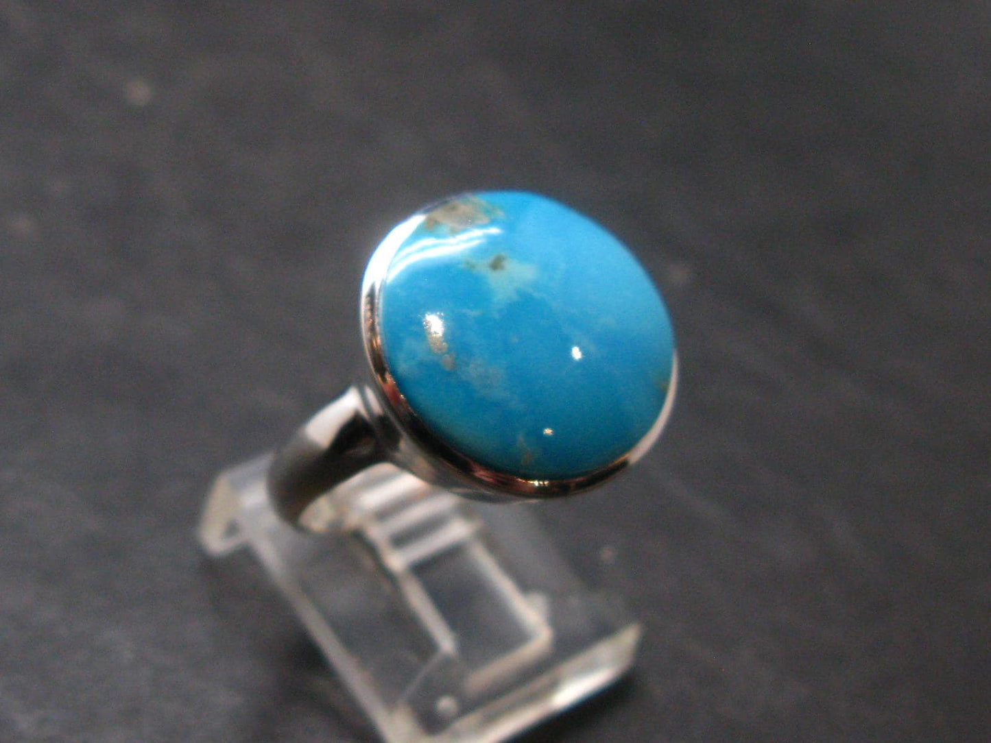 Genuine Turquoise Sterling Silver Ring - 5.13 Grams - Size 8