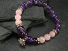 Rose Quartz & Amethyst Genuine Bracelet ~ 7 Inches ~ 8mm Round Beads