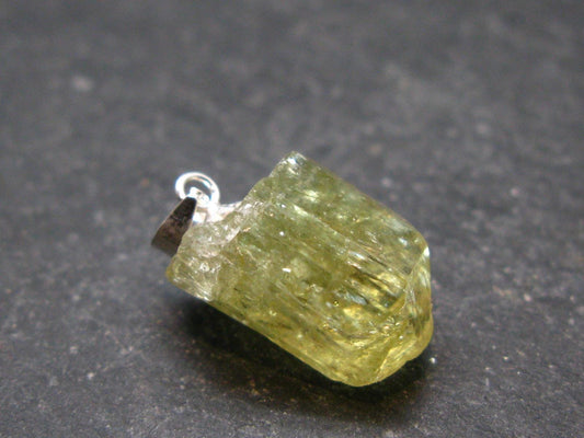 Large Gold Apatite Tumbled Pendant from Mexico - 3.42 Grams - 0.9"