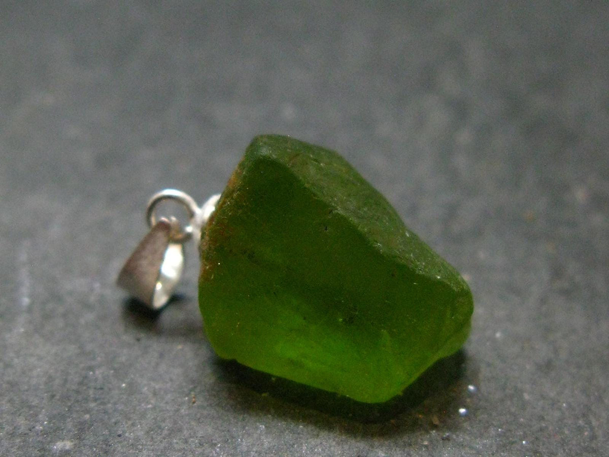 Peridot Olivine Pendant in SS From Arizona - 0.8" - 2.89 Grams