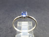 Natural Oval Shaped Blue Tanzanite (Zoisite) Crystal Sterling Silver Ring From Tanzania - 1.43 Grams - Size 8.25