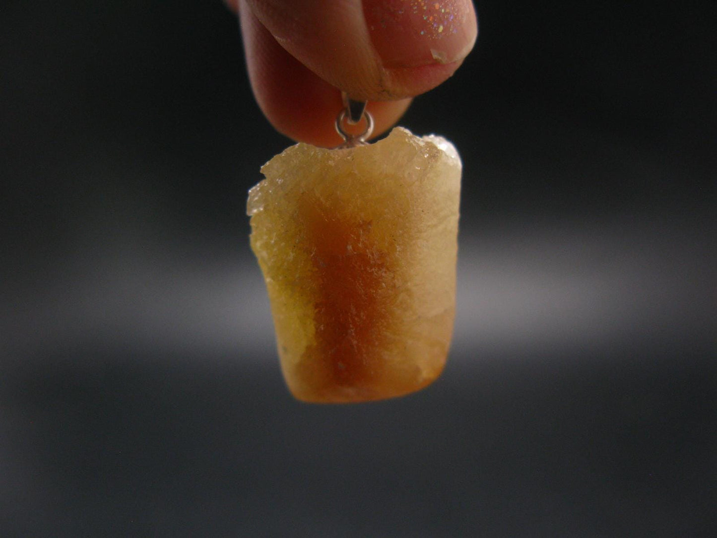 Wulfenite Crystal Silver Pendant From Arizona, USA - 1.1" - 17.15 Grams
