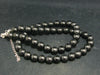 Shungite Necklace with 8mm Round Beads From Russia - 18"