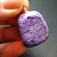 Rare High-Quality Charoite Pendant In SS From Russia - 1.1" - 12.75 Grams