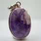 Tiffany Stone Pendant Purple Opal Fluorite Gemstone Silver Necklace Rare Natural Stone Jewelry Gift