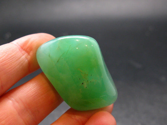 Rich Green Chrysoprase Tumbled Stone From Australia - 1.4"