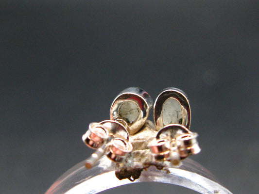 Phenakite Phenacite Sterling Silver Stud Earrings from Nigeria - 1.14 Grams