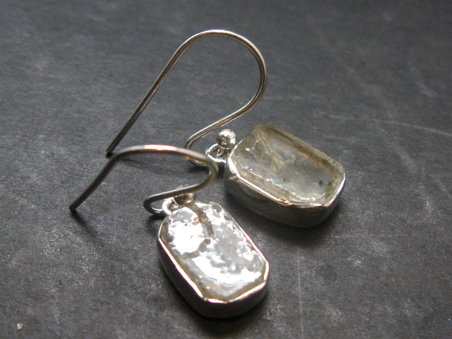 Phenakite Phenacite Crystal Silver Earrings from Russia - 2.91 Grams