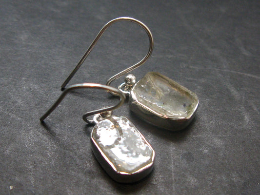 Phenakite Phenacite Crystal Silver Earrings from Russia - 2.91 Grams