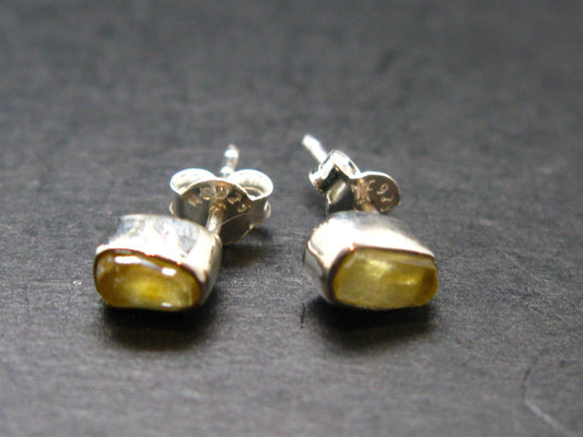 Zincite Zinkite Stud Earrings Sterling Silver From Poland - 1.49 Grams