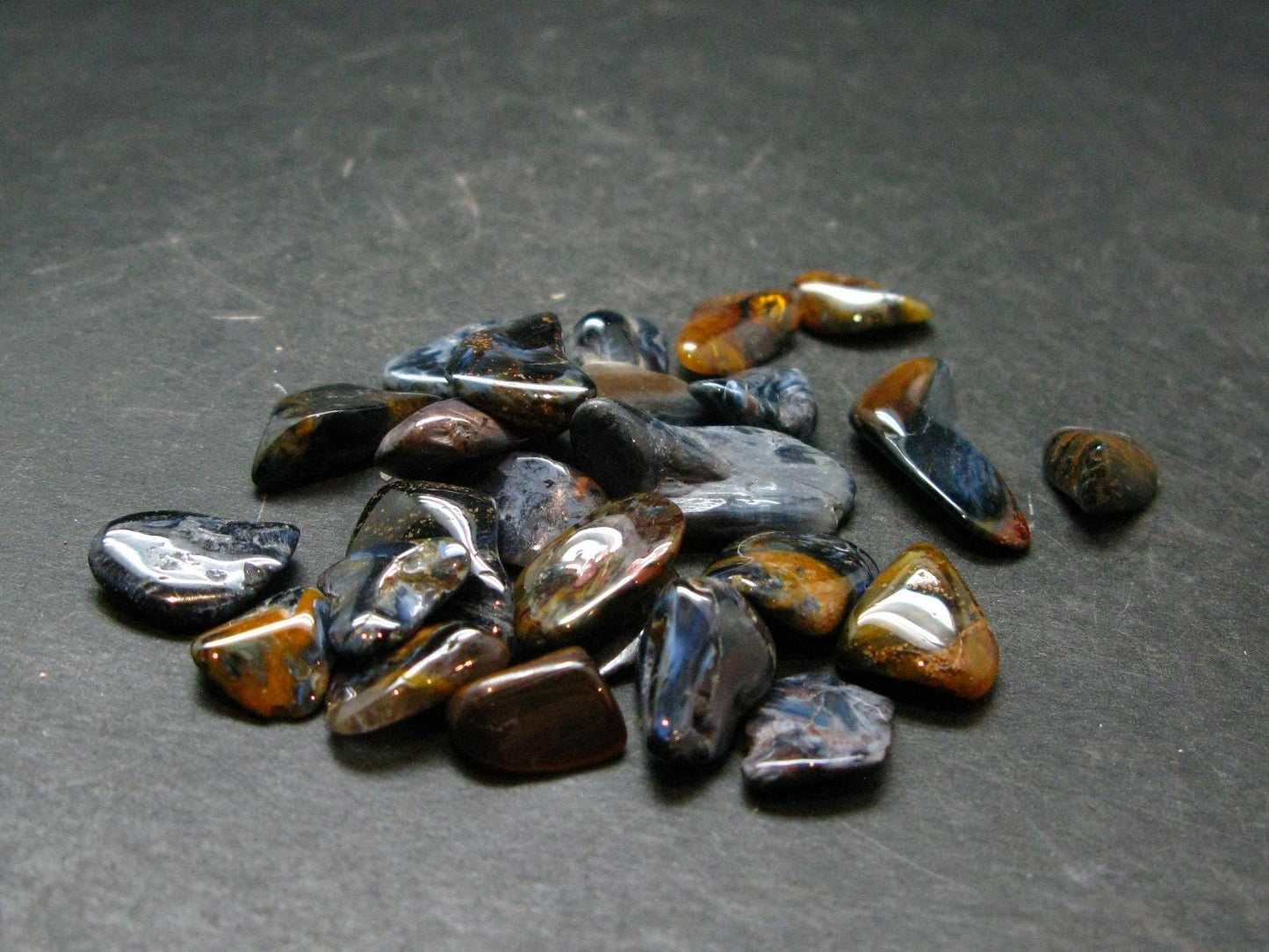 Lot of 25 Pietersite Tumbled Stones From Namibia - 18.21 Grams