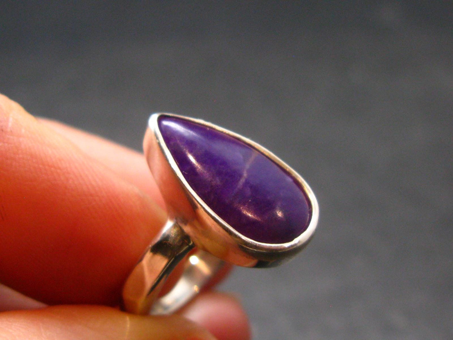 Sugilite Silver Ring From South Africa - 4.36 Grams - Size 6.25