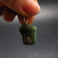 Natural Emerald Tumbled Stone Silver Pendant from Brazil - 1.0" - 4.12 Grams