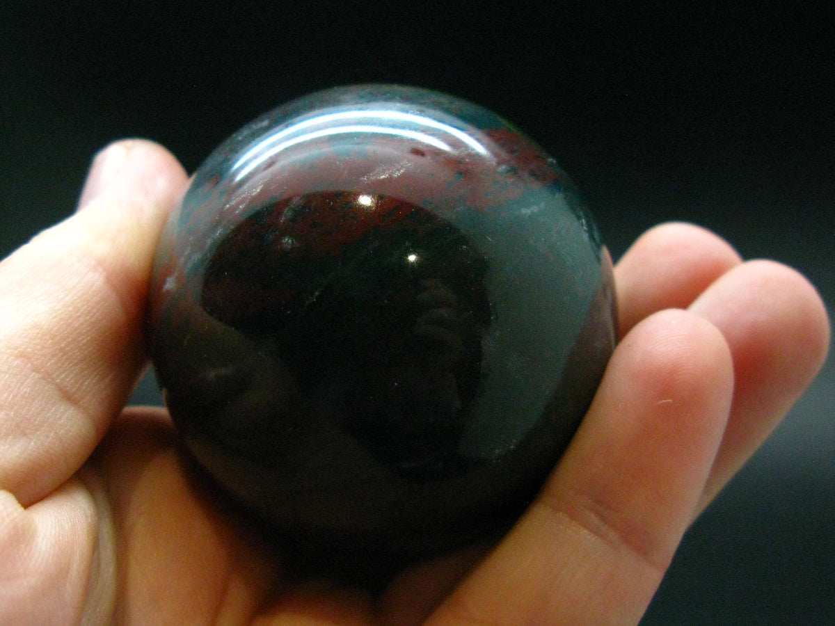 Bloodstone Sphere From India - 1.8" - 134.18 Grams