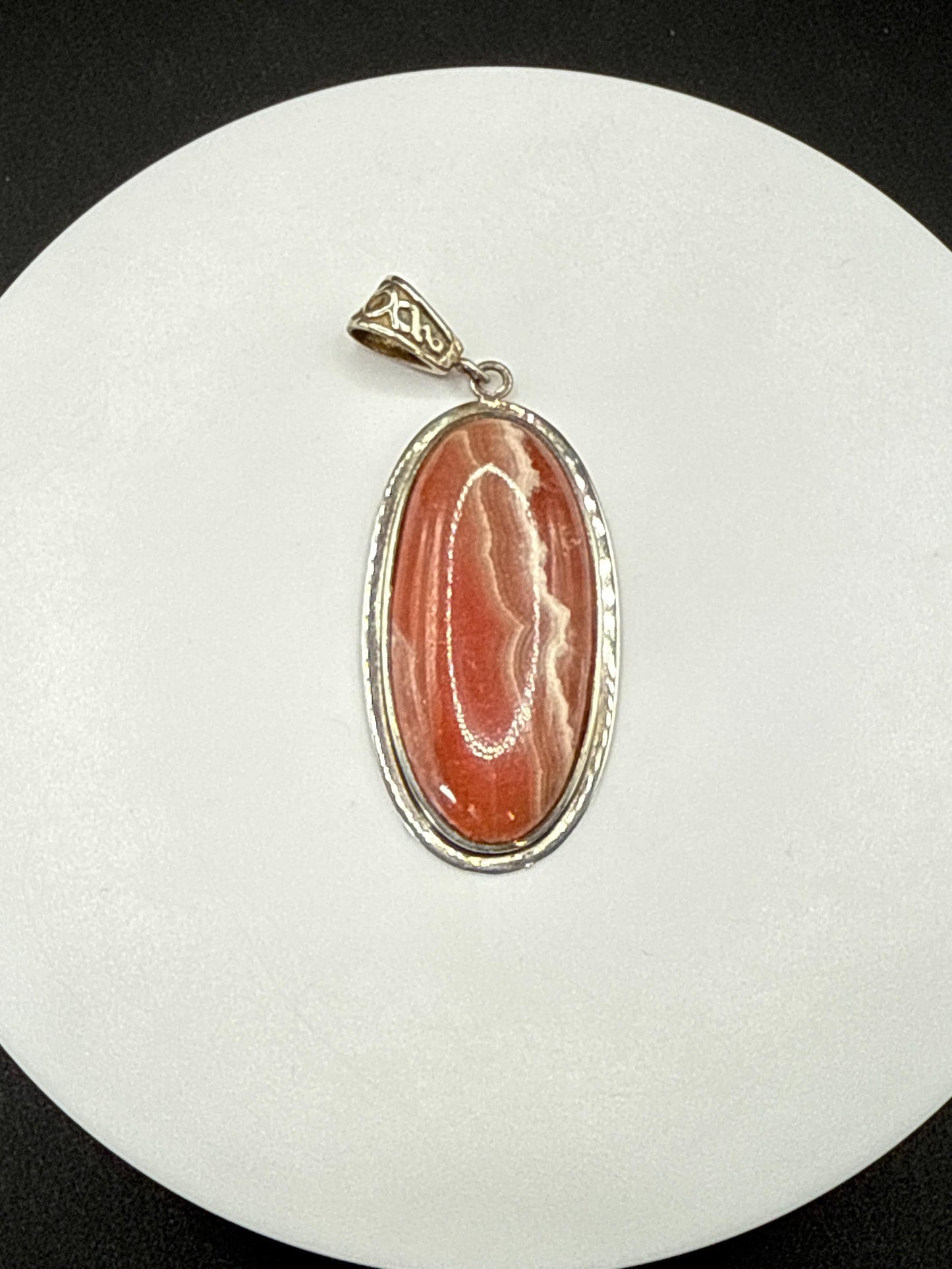 Natural Rhodochrosite Pendant in Sterling Silver | Pink Necklace | Jewelry Gift