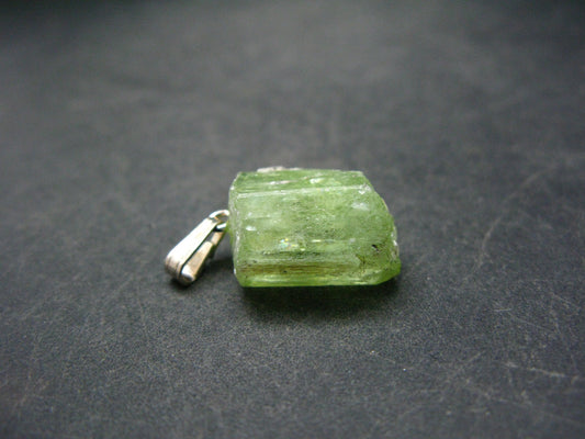East meets West Gem!! Pistachio-Green Diopside Tashmarine Rare Gem Crystal From Tanzania - 1.0"