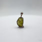 Chrysoberyl Raw Stone Pendant Green Yellow Gemstone Silver Crystal Pendant Natural Minimalist Jewelry Gift
