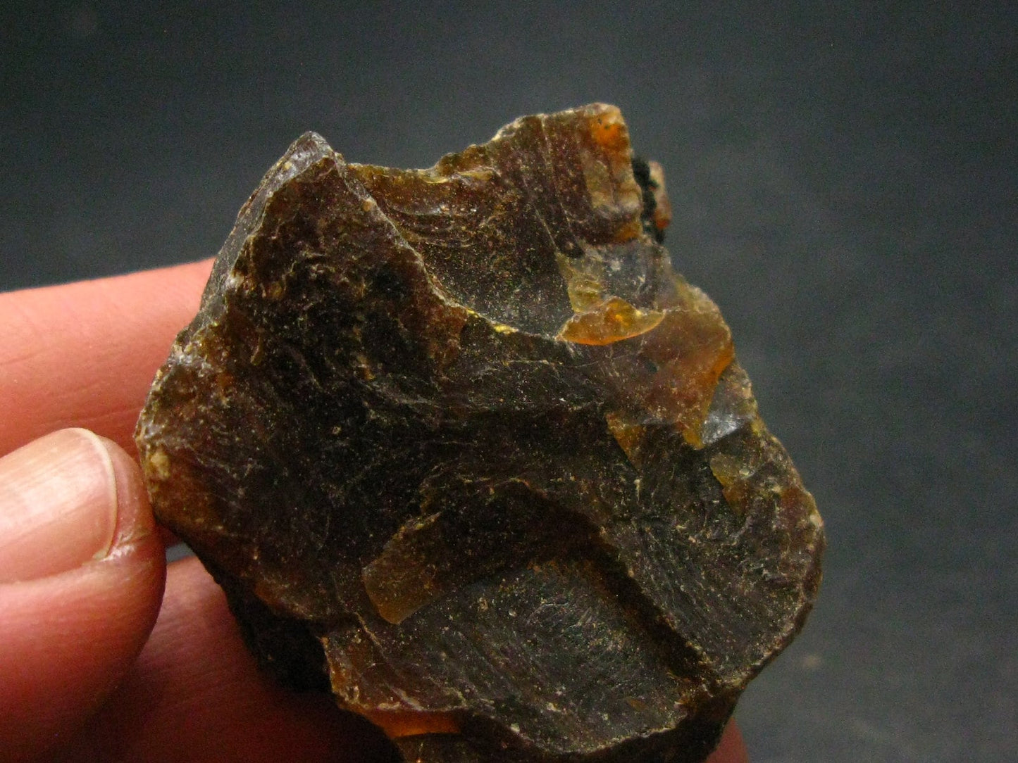 Rare Large Blue Amber Raw Piece Fluorescent From Indonesia - 1.5" - 10.38 Grams