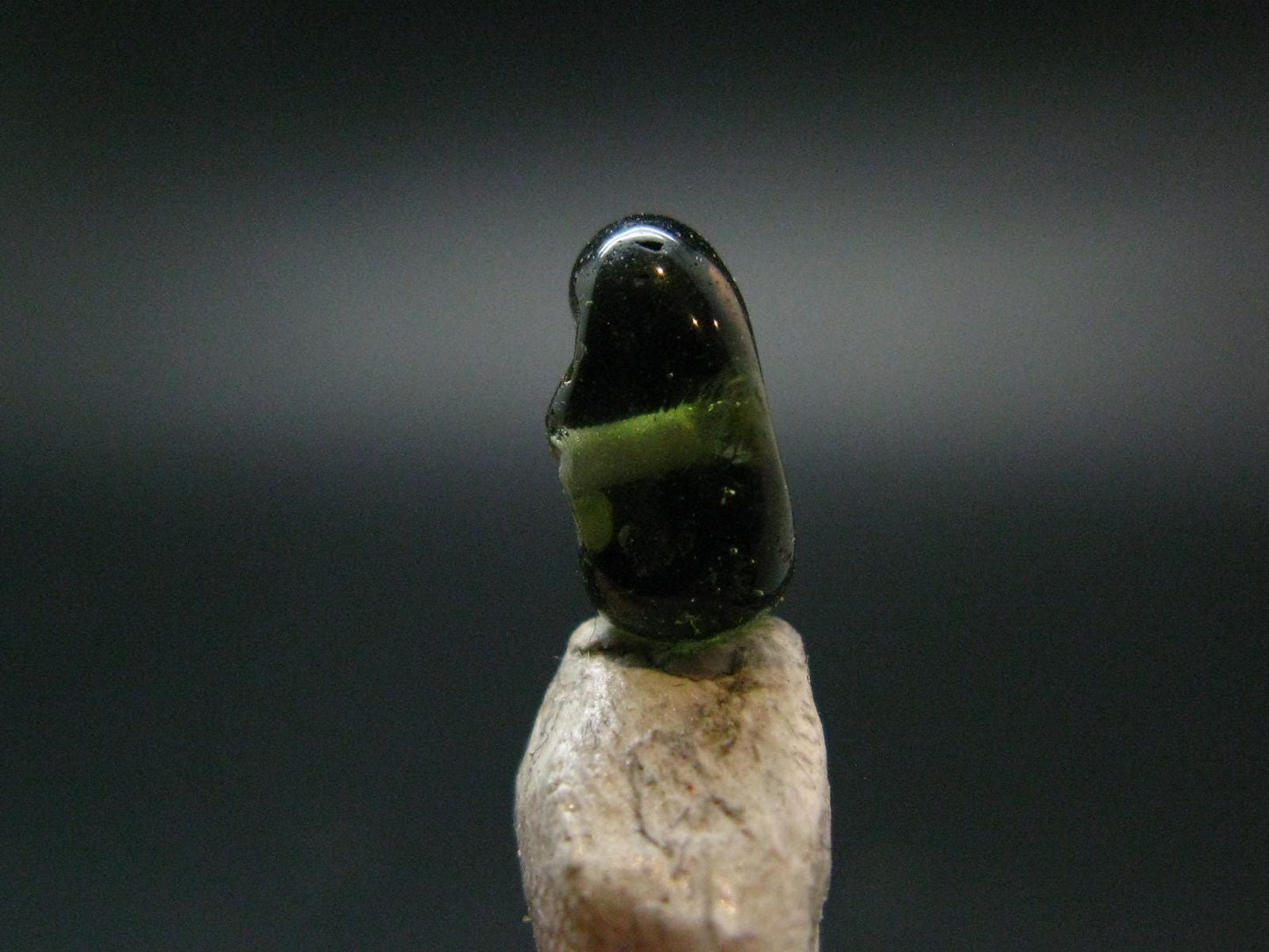 Moldavite Tektite Tumbled Bead from Czech Republic - 10 mm - 3.00 Carats