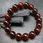 Garnet Hessonite Genuine Bracelet ~ 7 Inches ~ 12mm Round Beads