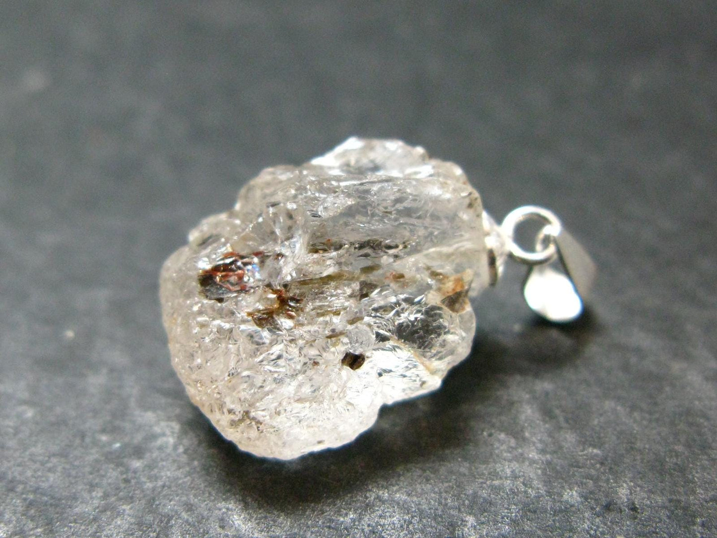 Phenakite Phenacite Crystal Silver Pendant From Russia - 0.9" - 2.81 Grams