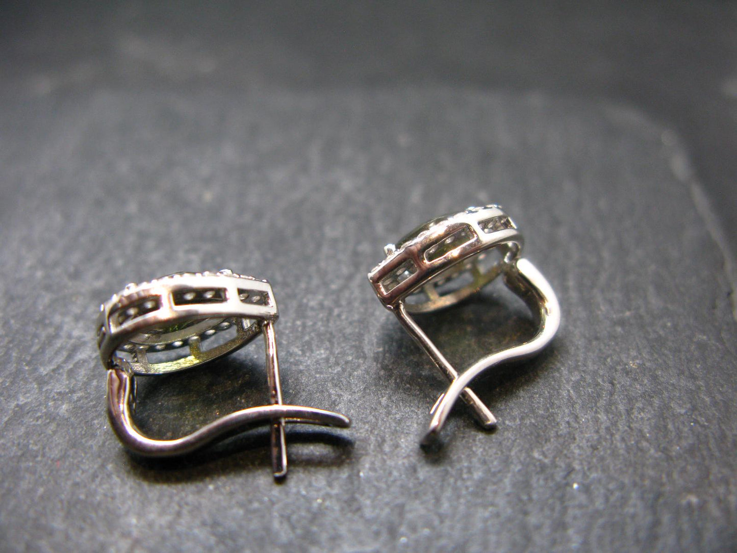 Moldavite Tektite Silver Earrings from Czech Republic - 3.0 Grams