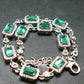Emerald Silver Bracelet From Colombia - 2.46 Carats