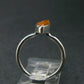 Spessartine Garnet Silver Ring From Tanzania - Size 6 - 1.88 Grams