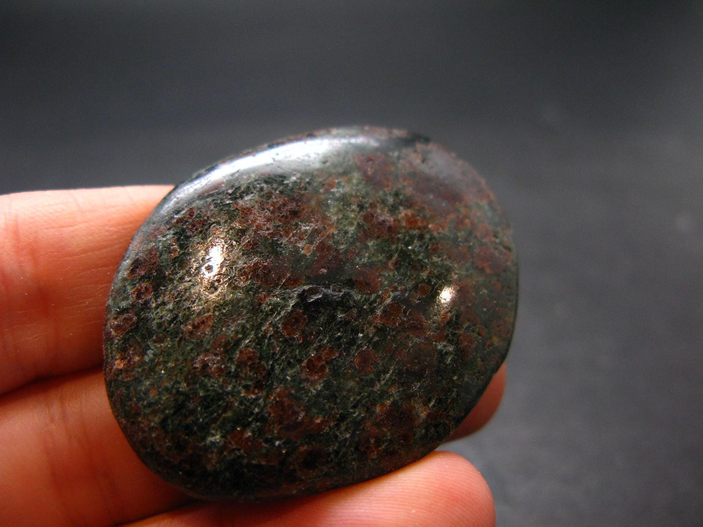 Rare Eclogite Tumbled Stone From Norway - 1.6" - 21.46 Grams