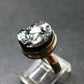Unpolished Elite Shungite Silver Ring from Russia - Size 8 - 5.35 Grams
