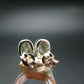 Green Herderite Silver Stud Earrings From Brazil - 1.32 Grams
