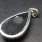 Very Rare Sterling Silver Nuumite Nuummite Pendant From Greenland - 1.6" - 10.53 Grams