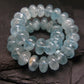Blue Topaz Genuine Bracelet ~ 7 Inches ~ 9mm Rondelle Beads