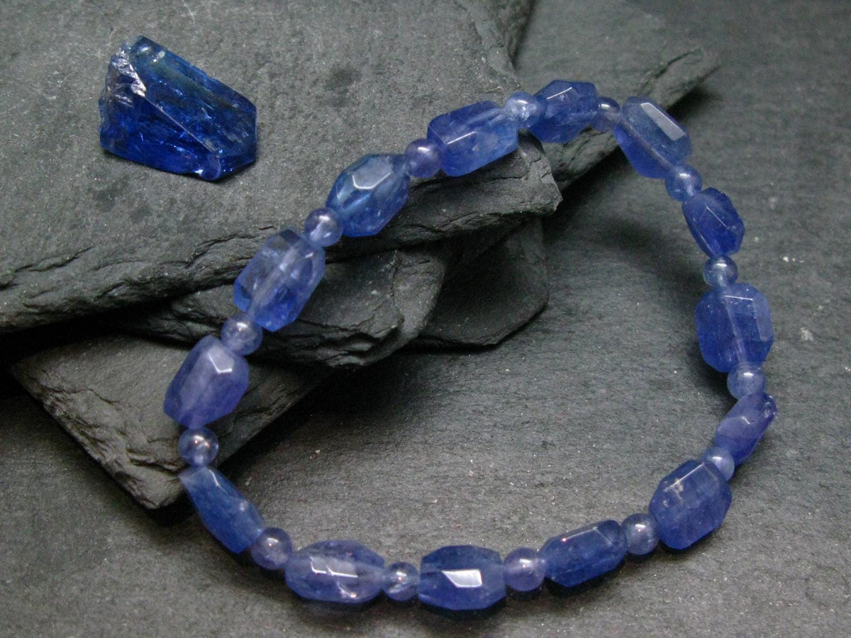 Tanzanite Genuine Bracelet ~ 7 Inches ~ 10mm Facet Beads